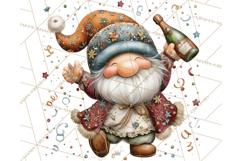 Winter Metallic New Year Gnomes PNG Clipart Product Image 5