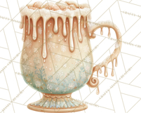 Christmas Hot Cocoa Mug Clipart PNG, Holiday Cup Art Product Image 2