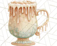 Christmas Hot Cocoa Mug Clipart PNG, Holiday Cup Art Product Image 2