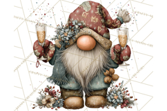 Winter Metallic New Year Gnomes PNG Clipart Product Image 5