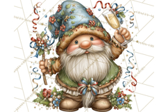 Winter Metallic New Year Gnomes PNG Clipart Product Image 3