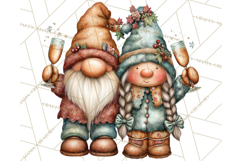 Winter Metallic New Year Gnomes PNG Clipart Product Image 5