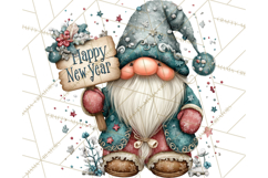 Winter Metallic New Year Gnomes PNG Clipart Product Image 2
