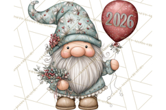 Winter Metallic New Year Gnomes PNG Clipart Product Image 3