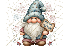 Winter Metallic New Year Gnomes PNG Clipart Product Image 4
