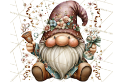 Winter Metallic New Year Gnomes PNG Clipart Product Image 5
