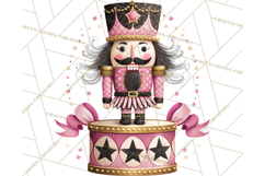 Pink and Black Glam Nutcracker Clipart PNG Product Image 3
