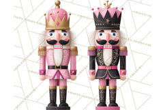 Pink and Black Glam Nutcracker Clipart PNG Product Image 3