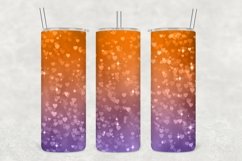 Blue-Violet Yellow-Orange Hearts Sparkle Tumbler Sublimation Product Image 1