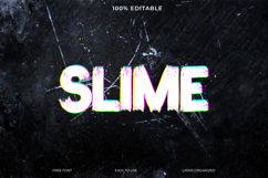 Neon Slime Text Effect 3D Typography Design Product Image 1