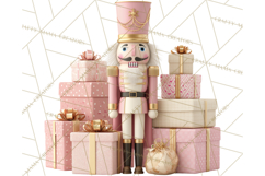 Pink and Black Glam Nutcracker Clipart PNG Product Image 3