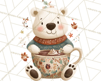 Christmas Hot Cocoa Mug Clipart PNG, Holiday Cup Art Product Image 2
