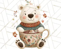 Christmas Hot Cocoa Mug Clipart PNG, Holiday Cup Art Product Image 2