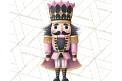 Pink and Black Glam Nutcracker Clipart PNG Product Image 4