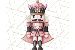 Pink and Black Glam Nutcracker Clipart PNG Product Image 5