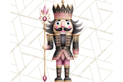 Pink and Black Glam Nutcracker Clipart PNG Product Image 4