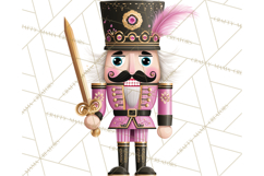 Pink and Black Glam Nutcracker Clipart PNG Product Image 2