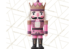Pink and Black Glam Nutcracker Clipart PNG Product Image 4