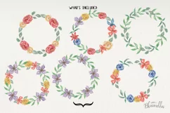 Rainbow Wreaths 6 Wreaths Watercolor Florals Bright Flowers Product Image 3