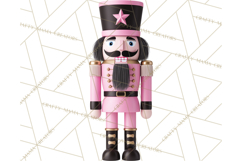Pink and Black Glam Nutcracker Clipart PNG Product Image 5
