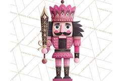 Pink and Black Glam Nutcracker Clipart PNG Product Image 4