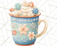 Christmas Hot Cocoa Mug Clipart PNG, Holiday Cup Art Product Image 4