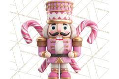 Pink and Black Glam Nutcracker Clipart PNG Product Image 5