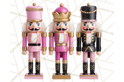 Pink and Black Glam Nutcracker Clipart PNG Product Image 5