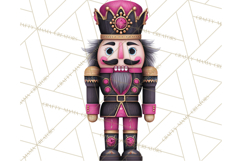 Pink and Black Glam Nutcracker Clipart PNG Product Image 4