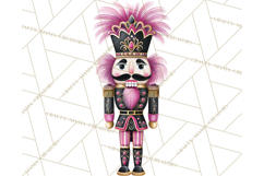 Pink and Black Glam Nutcracker Clipart PNG Product Image 5