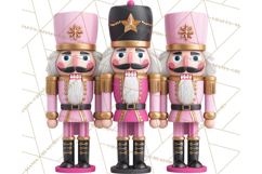 Pink and Black Glam Nutcracker Clipart PNG Product Image 2