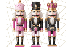 Pink and Black Glam Nutcracker Clipart PNG Product Image 4