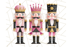 Pink and Black Glam Nutcracker Clipart PNG Product Image 5
