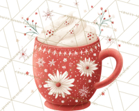 Christmas Hot Cocoa Mug Clipart PNG, Holiday Cup Art Product Image 3