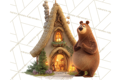 Cozy Cottage Girl Fairy Tale Storybook PNG Clipart Product Image 4