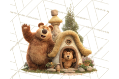 Cozy Cottage Girl Fairy Tale Storybook PNG Clipart Product Image 2