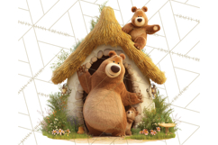 Cozy Cottage Girl Fairy Tale Storybook PNG Clipart Product Image 3