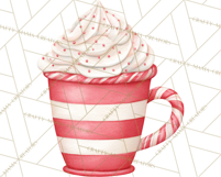 Christmas Hot Cocoa Mug Clipart PNG, Holiday Cup Art Product Image 2