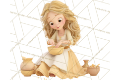 Cozy Cottage Girl Fairy Tale Storybook PNG Clipart Product Image 2