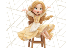 Cozy Cottage Girl Fairy Tale Storybook PNG Clipart Product Image 3