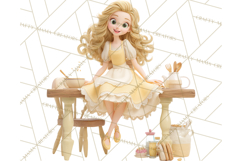 Cozy Cottage Girl Fairy Tale Storybook PNG Clipart Product Image 4