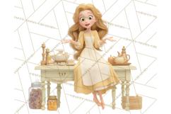Cozy Cottage Girl Fairy Tale Storybook PNG Clipart Product Image 5