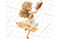 Cozy Cottage Girl Fairy Tale Storybook PNG Clipart Product Image 2