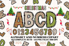 Christmas Alphabet png clipart, christmas letters doodle Product Image 1
