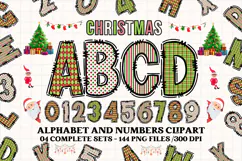Christmas Alphabet png clipart, christmas letters doodle Product Image 1