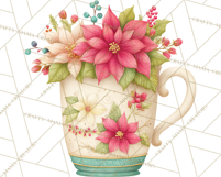 Christmas Hot Cocoa Mug Clipart PNG, Holiday Cup Art Product Image 4