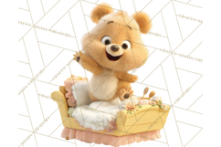 Cozy Cottage Girl Fairy Tale Storybook PNG Clipart Product Image 2