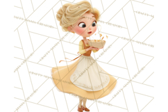 Cozy Cottage Girl Fairy Tale Storybook PNG Clipart Product Image 4