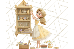 Cozy Cottage Girl Fairy Tale Storybook PNG Clipart Product Image 5