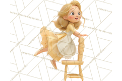 Cozy Cottage Girl Fairy Tale Storybook PNG Clipart Product Image 2